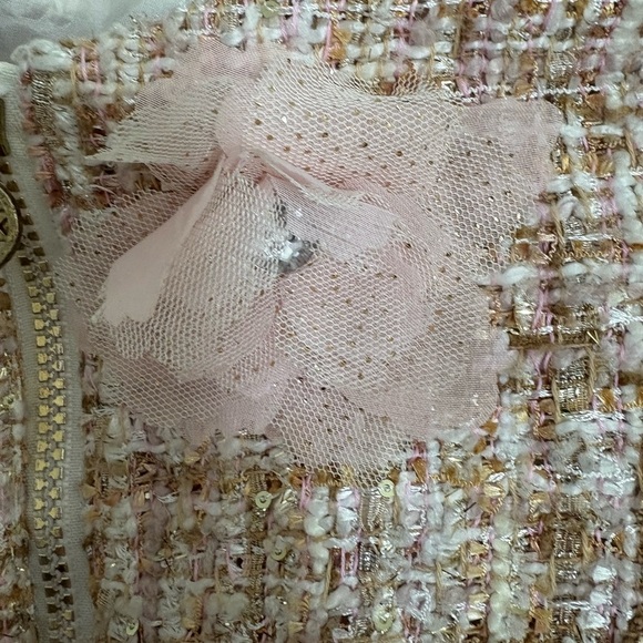 Pink Tweed Kids Nicole Miller Jacket - Picture 8 of 9